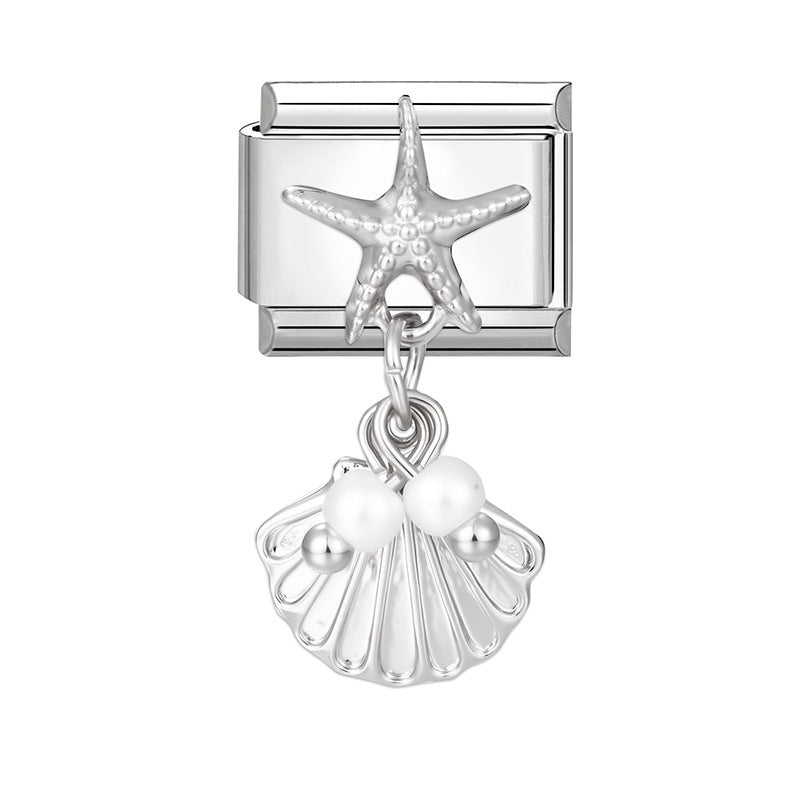 Wholesale Italian Charm Bracelet 9mm DIY Splicing Cute Creative Stainless Steel Composable Bracelet