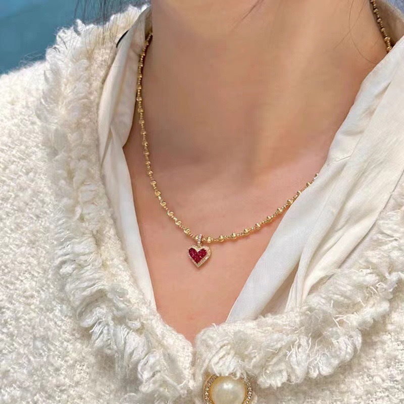 Wholesale love zircon necklace