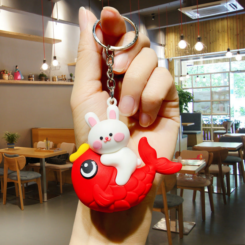 Wholesale Cute cartoon silicone keychain