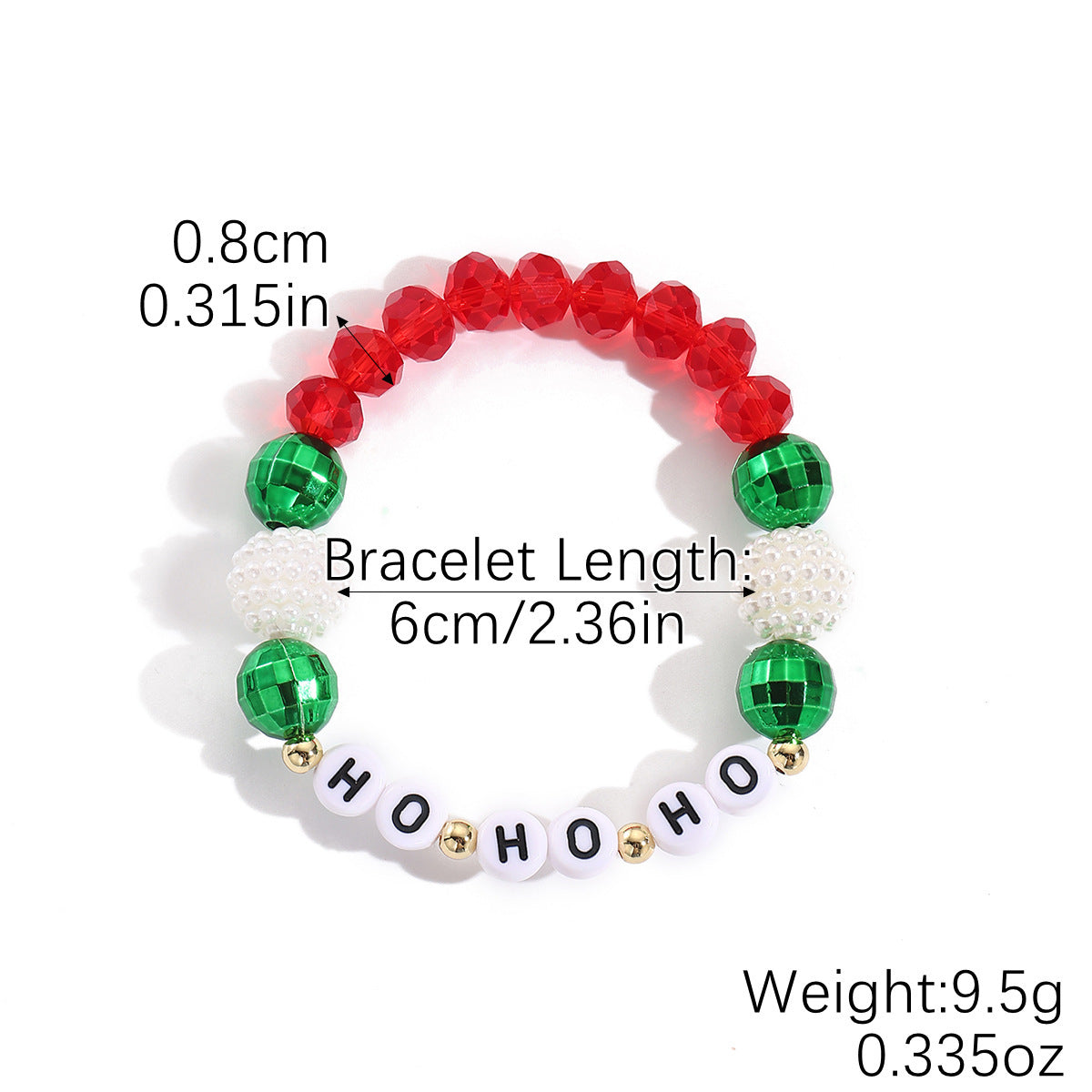 Wholesale  Christmas Bracelet Acrylic Pendant Christmas Braided Bracelet