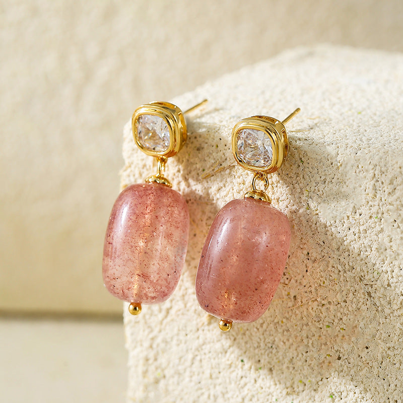 Wholesale  Natural Stone Earrings Crystal Earring