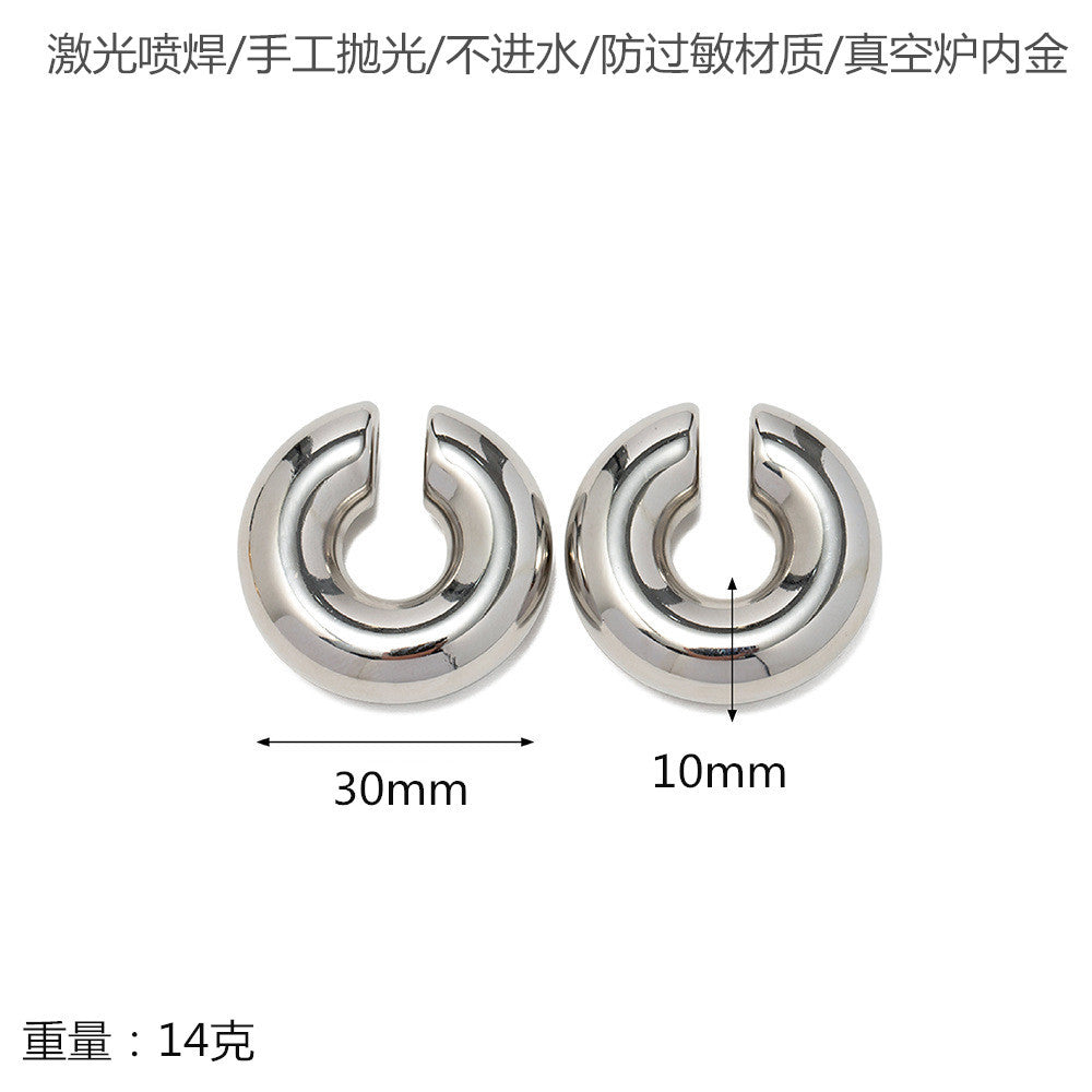 Wholesale Geometric Vintage Earrings Water Drop Hollow Stainless Steel Earrings ACC-ES-Chunp001