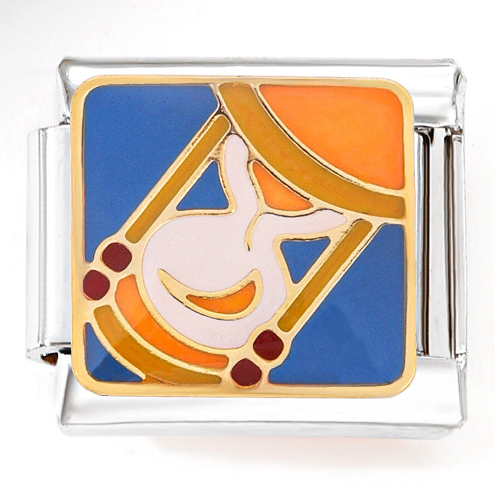 Wholesale Italian Charm Bracelet 9mm DIY Splicing Mountaineering Team Sunflower Stainless Steel Composable Bracelet