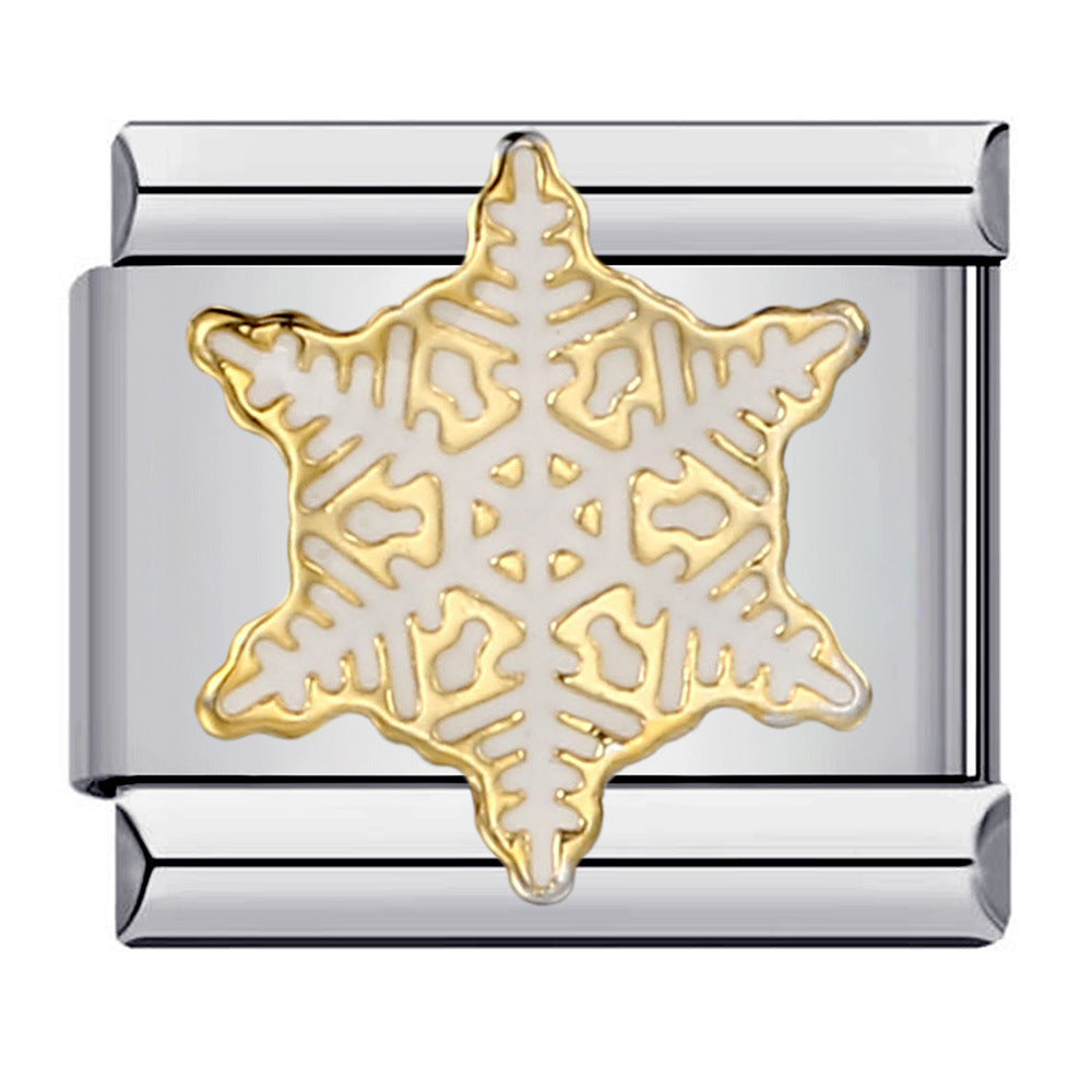 Wholesale Italian Module Bracelet Welding Oil Dropping Titanium Steel Bracelet DIY Italian Charms