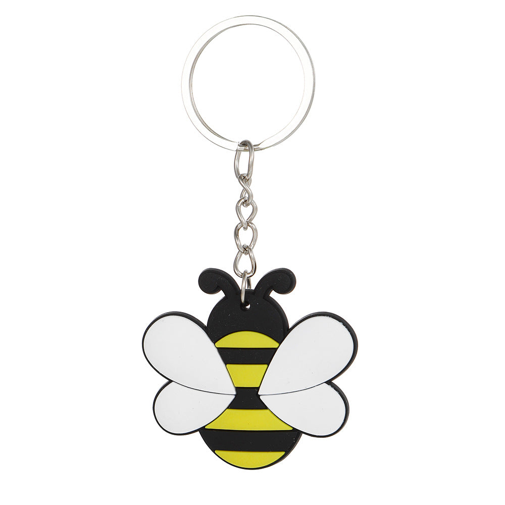 Wholesale PVC cartoon bee keychain