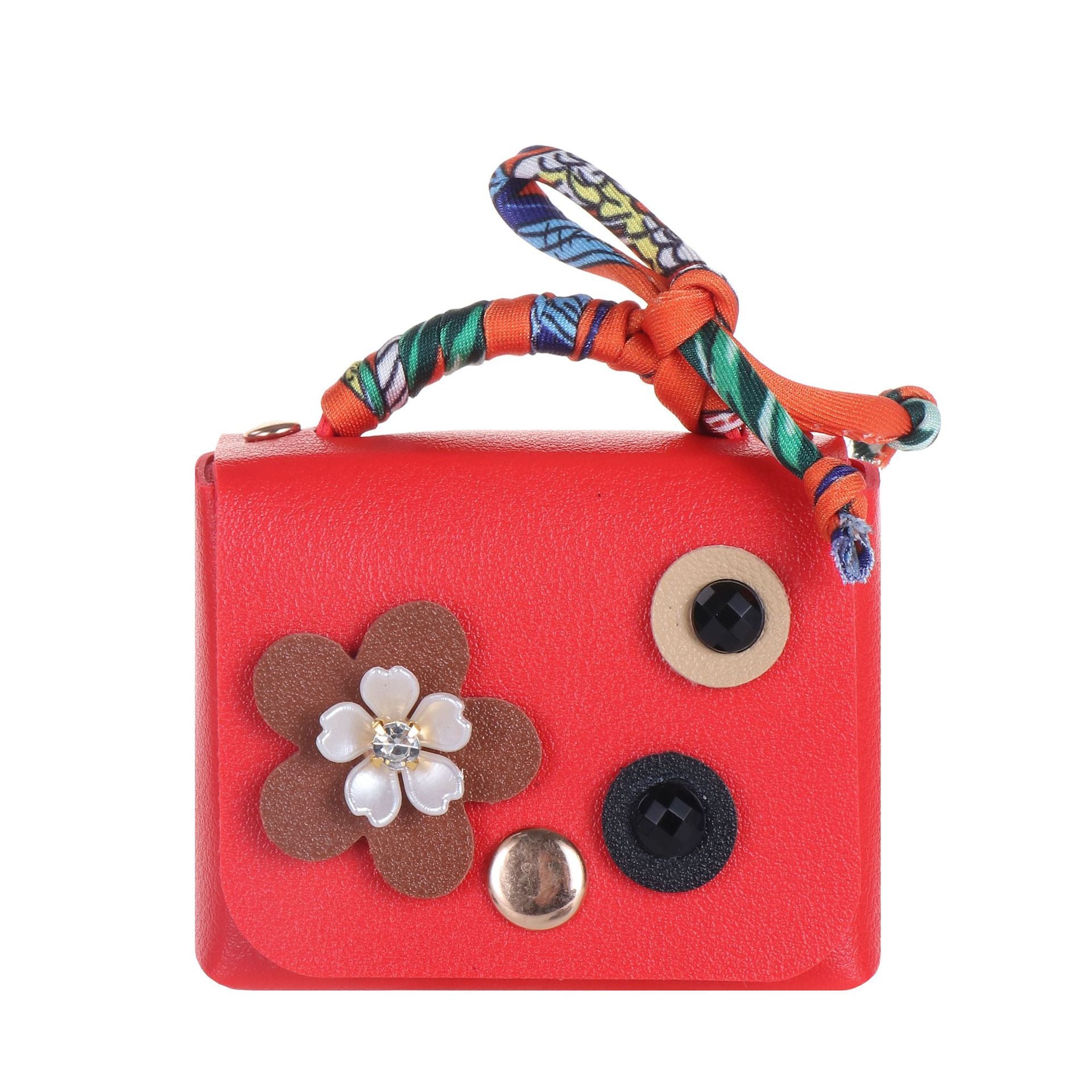 Wholesale Korean Chic Leather Bag Keychain Earphone Case Wedding Gift
