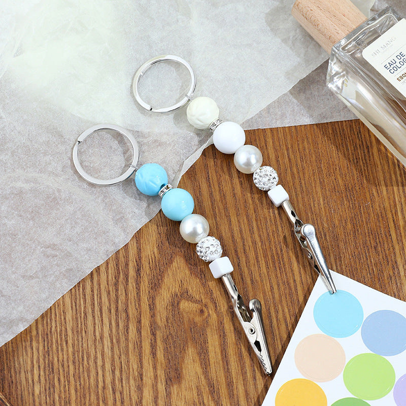 Wholesale Contactless Alligator Clip Bank Card Remover Beaded Metal Keychain ACC-KC-ZhiYa020