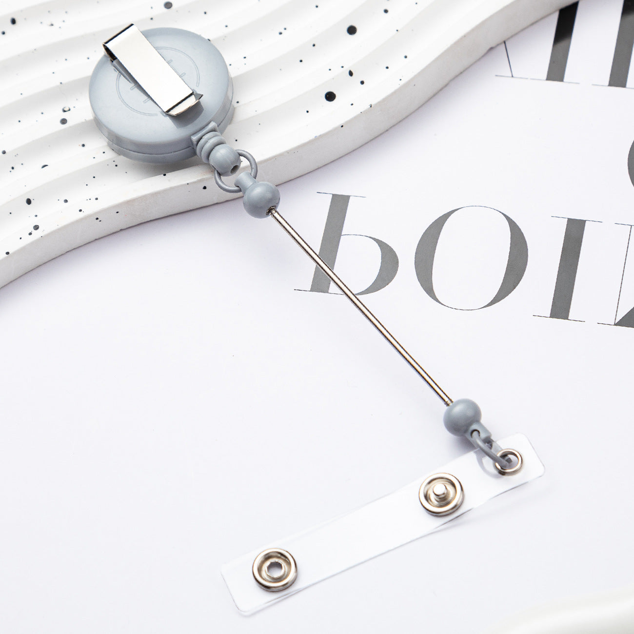 Wholesale Badge Reels Beadable Retractable Easy-Pull Button Badge ID Keychain ACC-KC-HuaH004