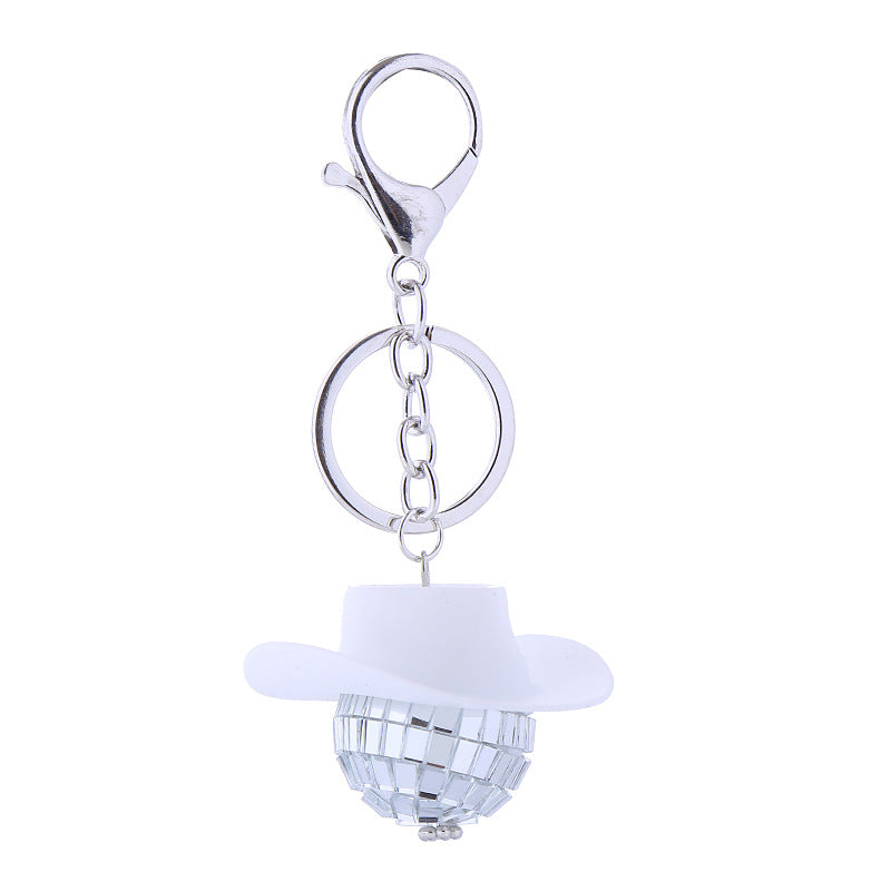 Wholesale Cowboy Hat Disco Mirror Ball Keychain ACC-KC-CT001