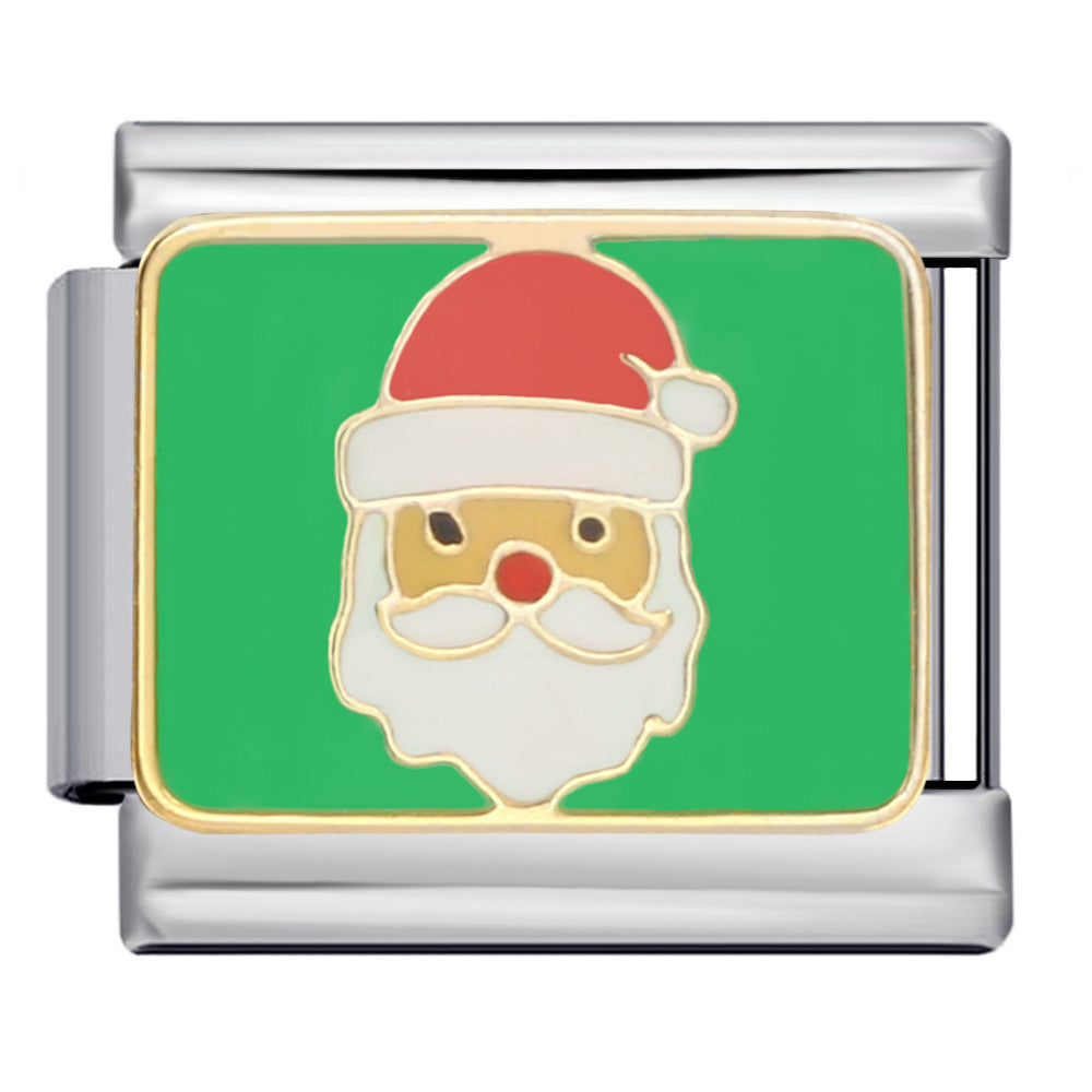 Wholesale Italian Charm Bracelet 9mm DIY Splicing Christmas Elements Stainless Steel Composable Bracelet