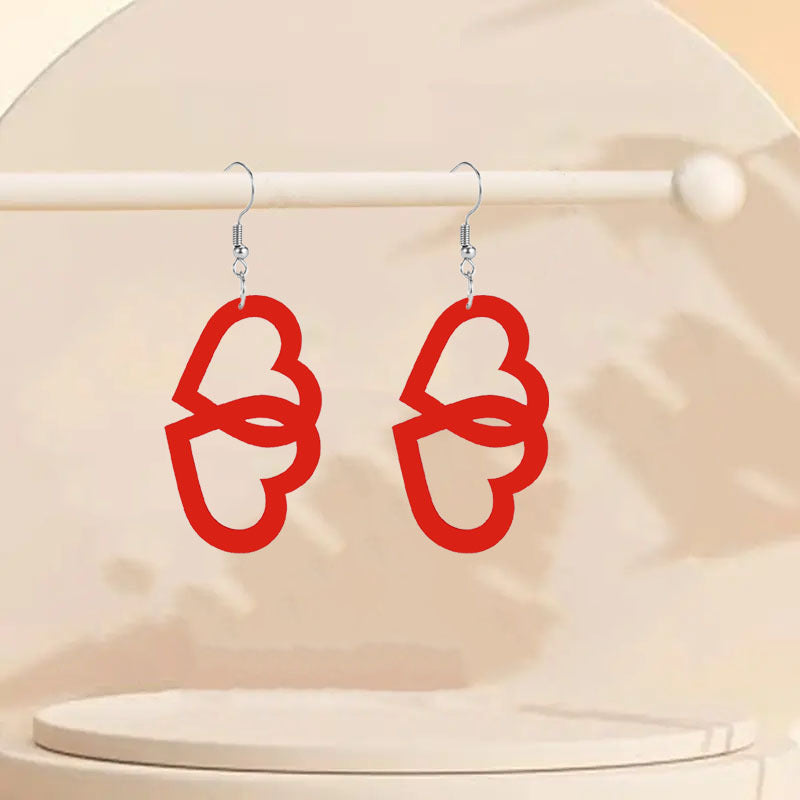 Wholesale Valentine's Day Heart Acrylic Earrings