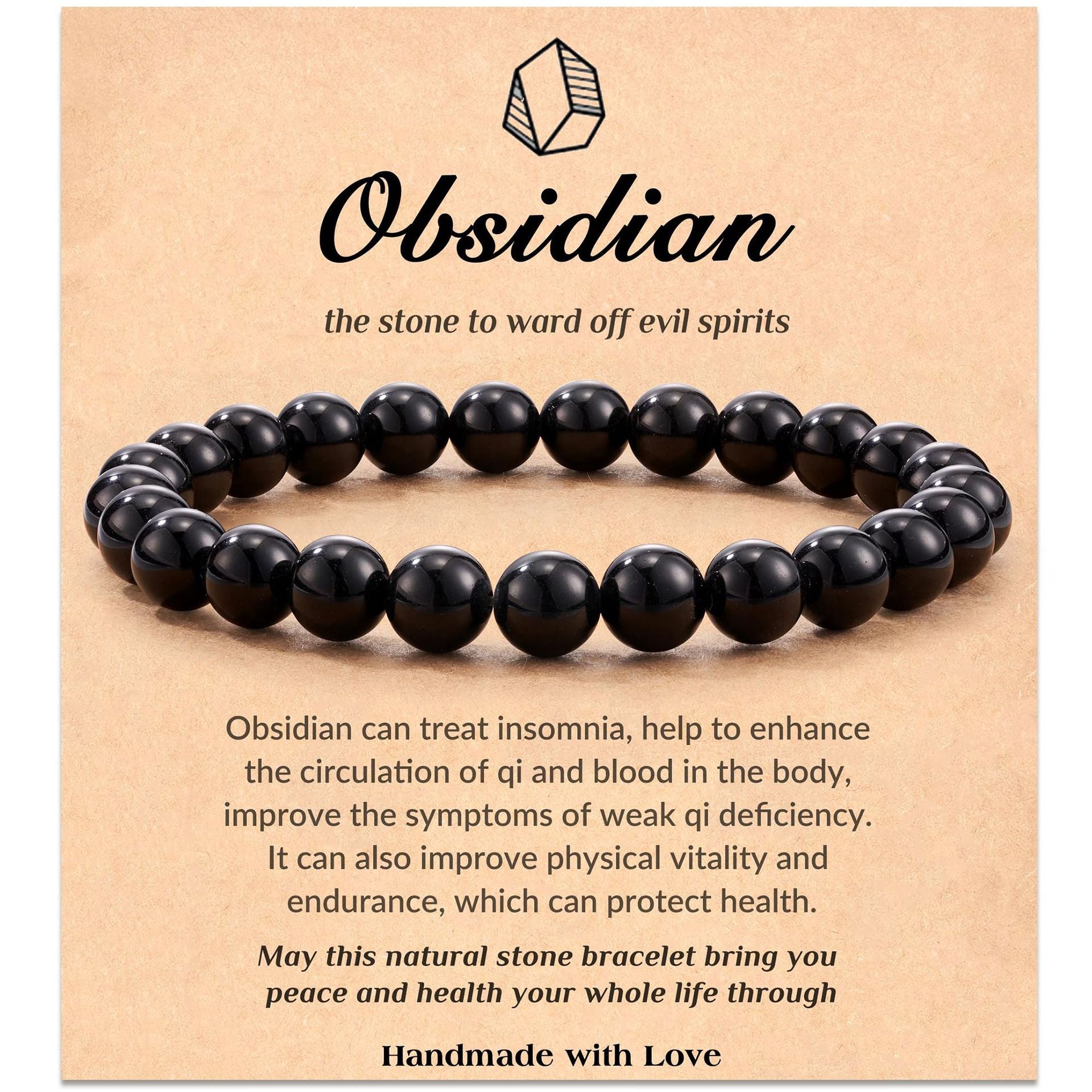 Wholesale Natural stone bracelet elastic rope beaded 8mm chalcedony agate hand-woven bracelet