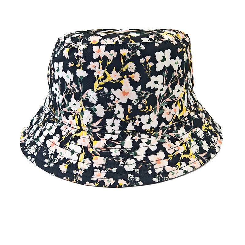 Wholesale Pastoral Print Reversible Bucket Hat,  Wide Brim Sun Protection Fashion Accessory for Outdoor,  Gift Boutique Resale