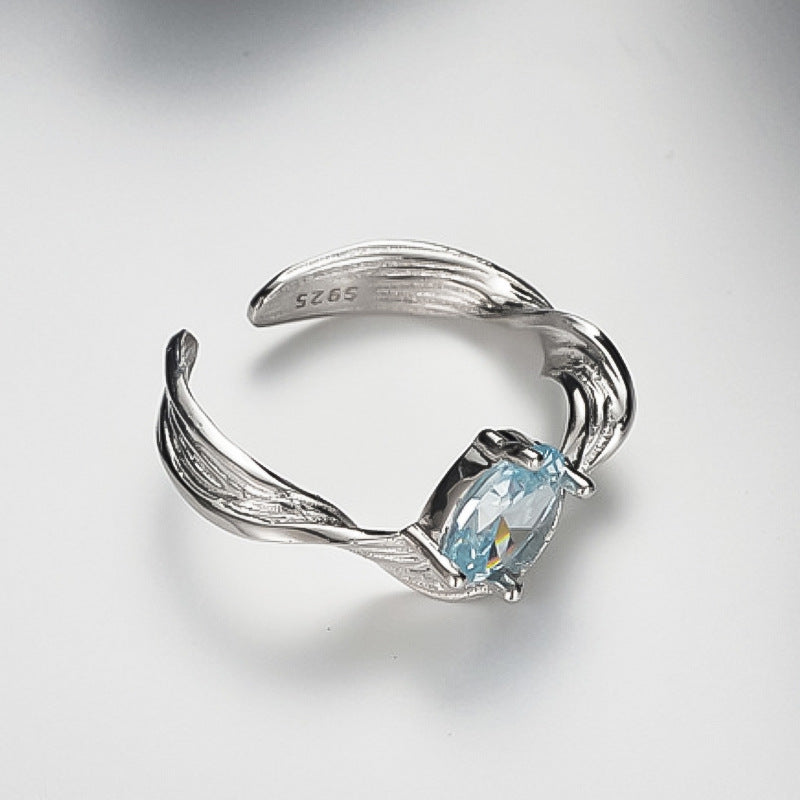 Wholesale  S925 sterling silver texture tree pattern ring