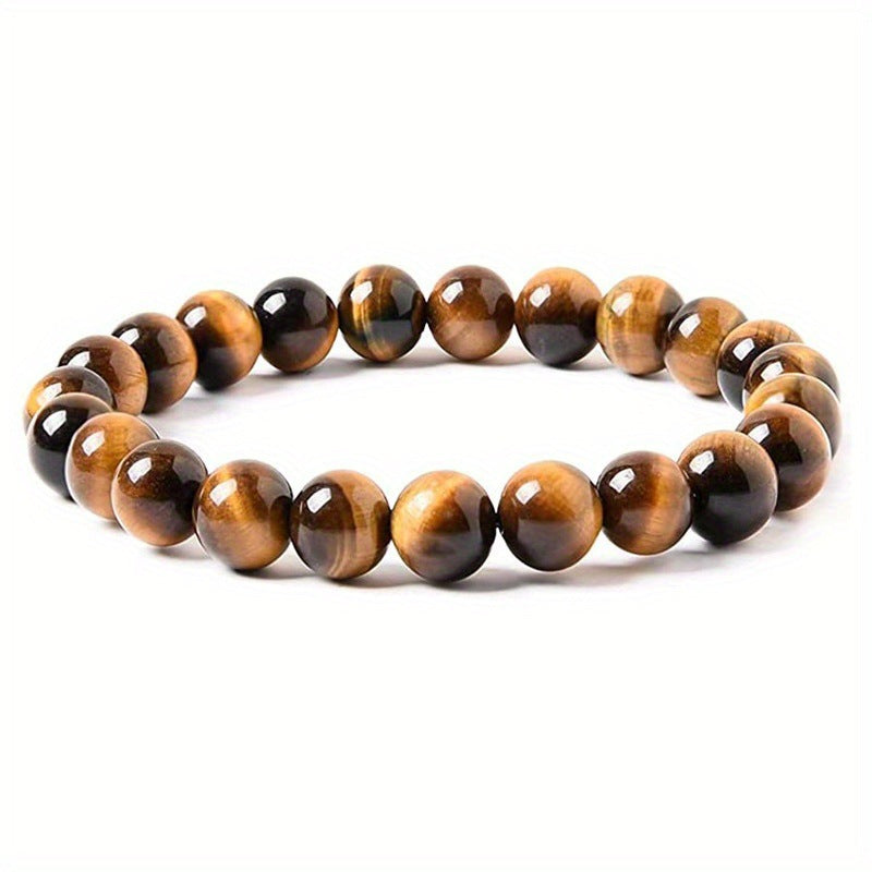 Wholesale 8mm men' s tiger eye stone beaded bracelet black stone obsidian white pine bracelet