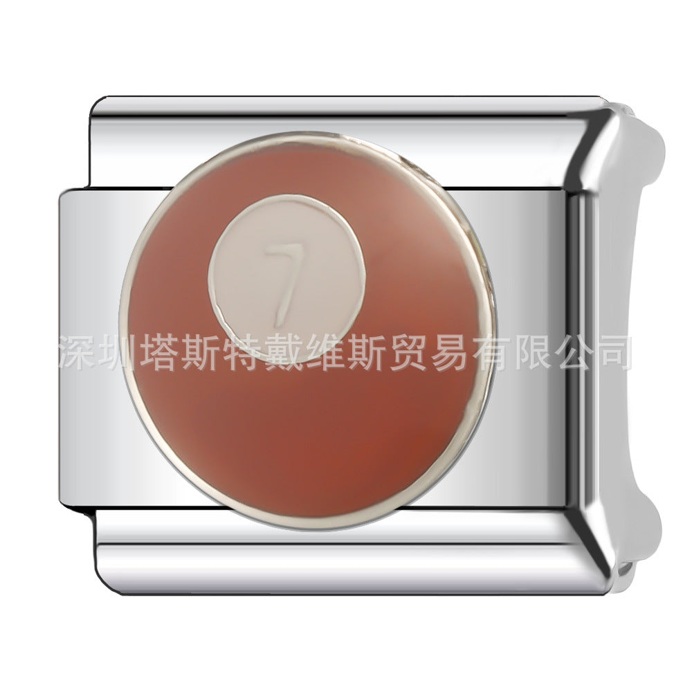 Wholesale 9mm Italian Charm Starter Bracelets DIY square Single Section Creative Stainless Steel Composable Bracelet
