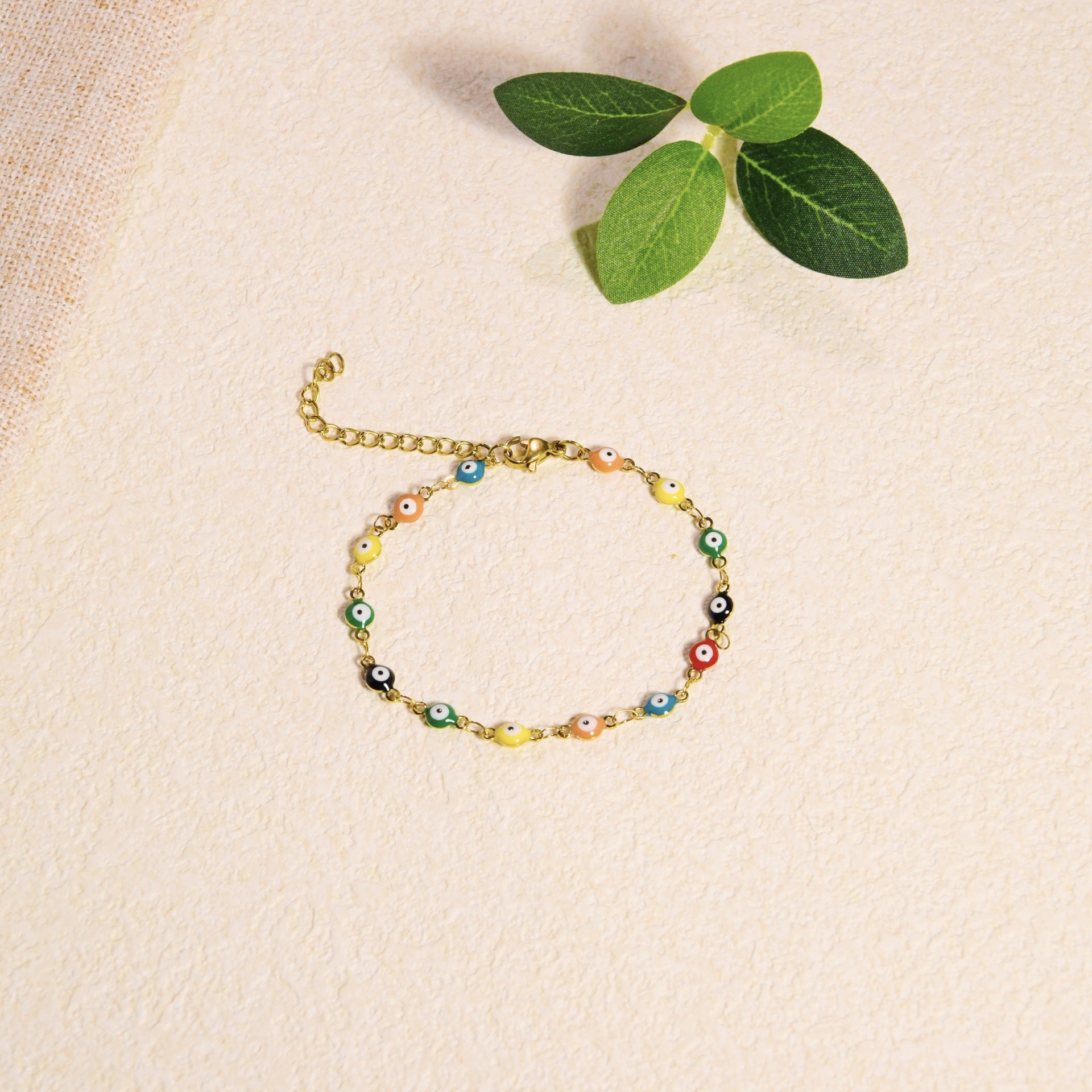 Wholesale  Stainless Steel Jewelry Retro Devil's Eye Geometric Bracelet