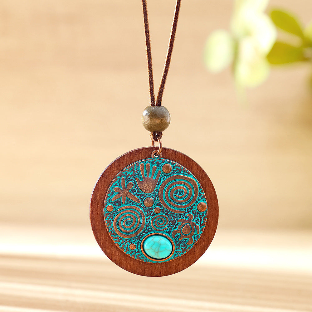 Wholesale Vintage Ethnic Style Pendant Necklace OceanInspired Fashion Accessory