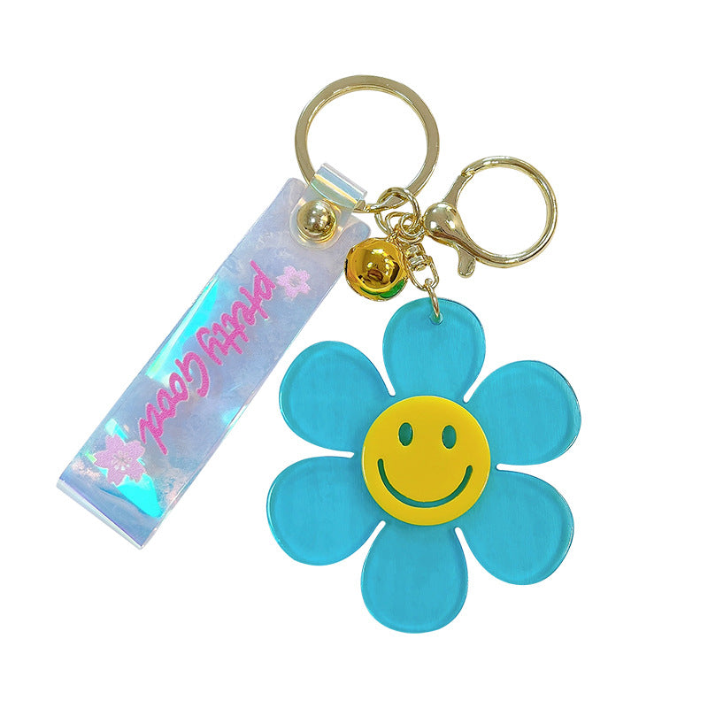 Wholesale Creative Colorful Smiley Face Acrylic Keychains ACC-KC-WoAn015
