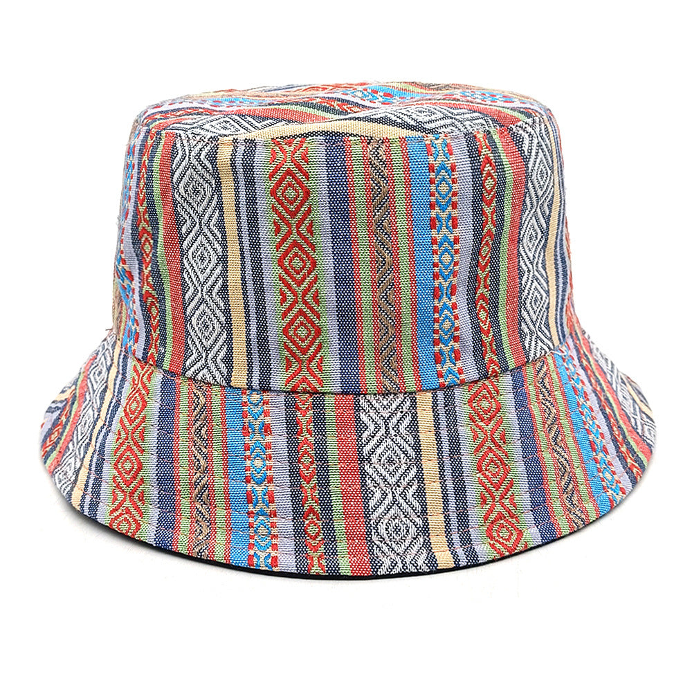 Wholesale  Retro Ethnic Bohemian Style Printed Fisherman's Hat Bucket Hat