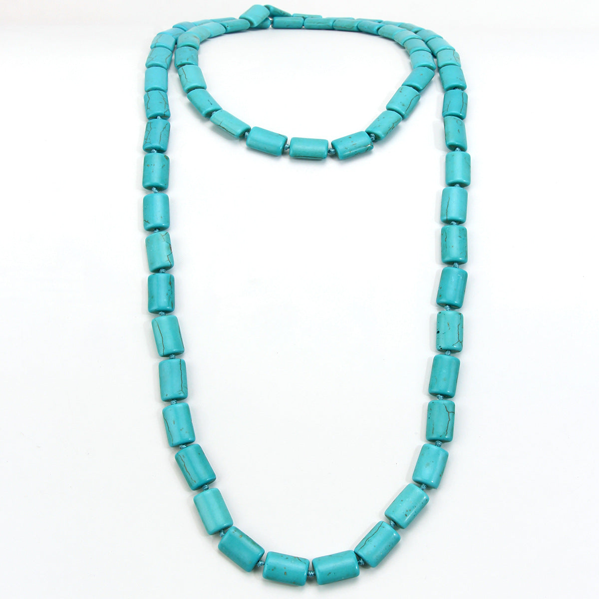 Wholesale Vintage Irregular Turquoise Beaded Necklace Set