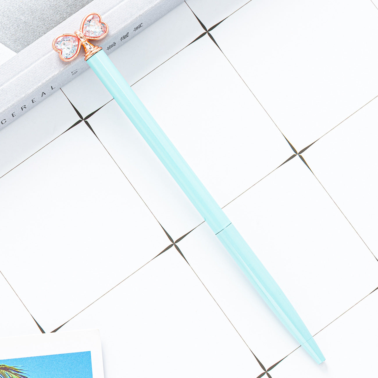 Wholesale Bow ball point pen cartoon cute high color value diamond crystal pen