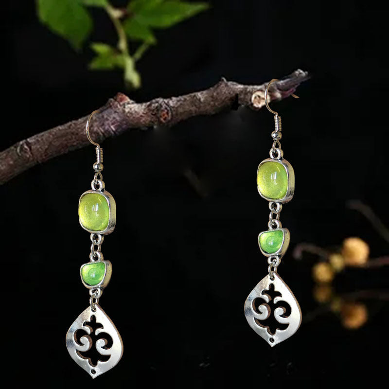 Wholesale light green geometric earrings