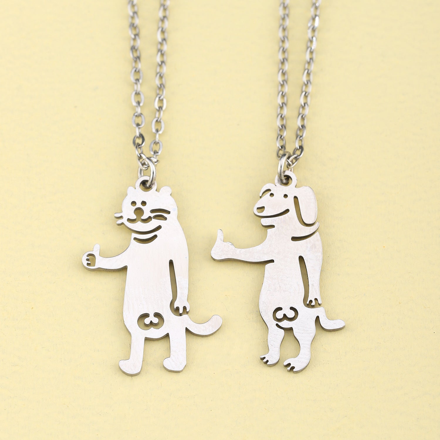 Wholesale Stainless Steel Funny Like Cartoon Animal Necklace