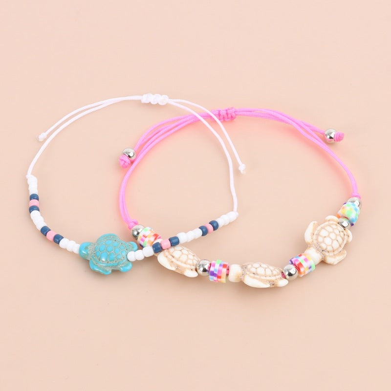 Wholesale  Animal Turquoise Turtle Woven Bracelet