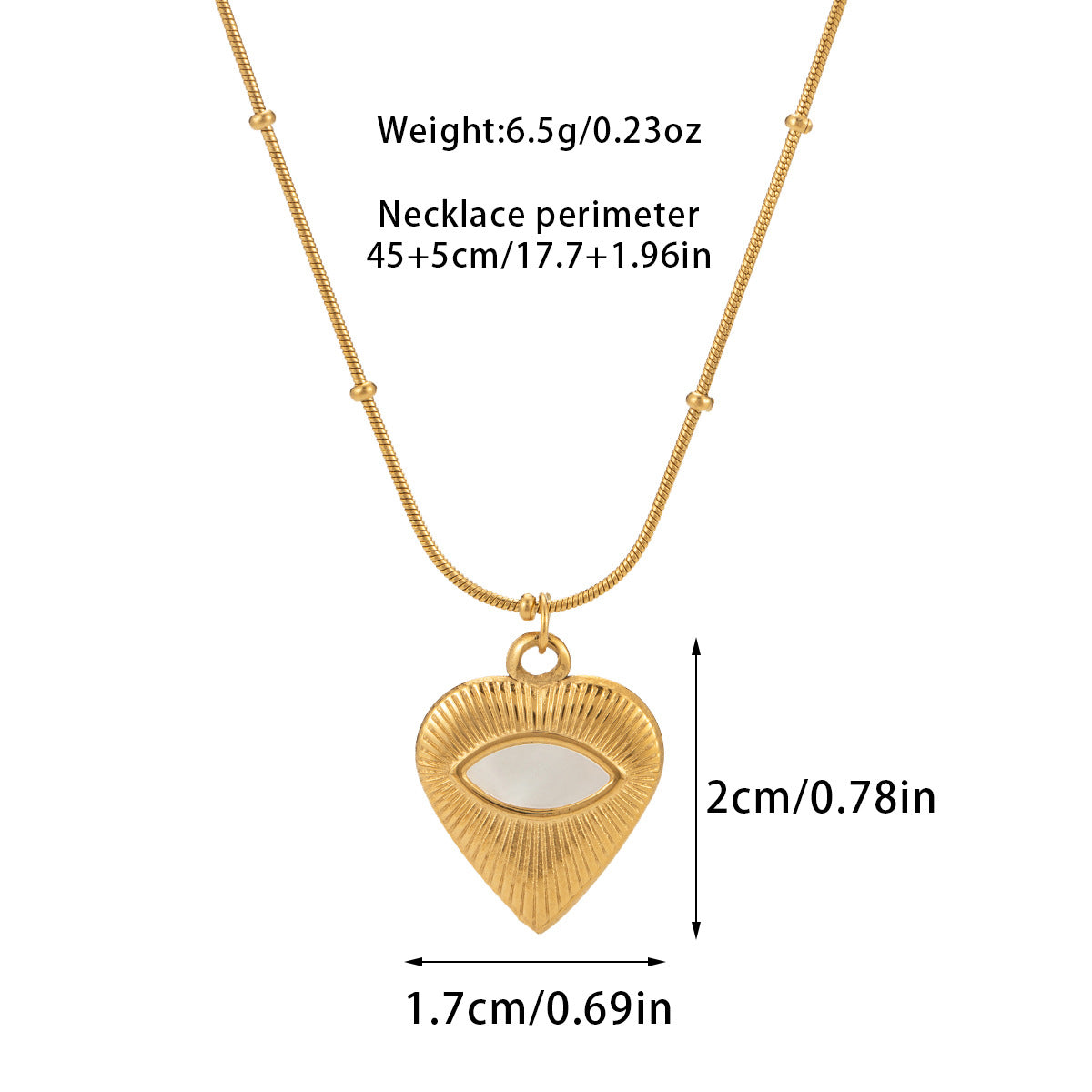 Wholesale 18k Gold Plated Necklace Titanium Steel Necklace Shell Necklace ACC-NE-Jind004
