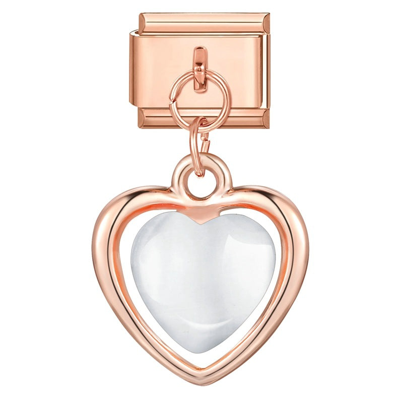 Wholesale Charms Italian modular cat' s eye stone pendant DIY bracelet accessories