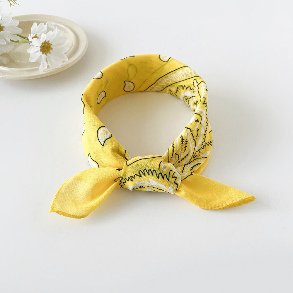 Wholesale cashew flower square silk scarf