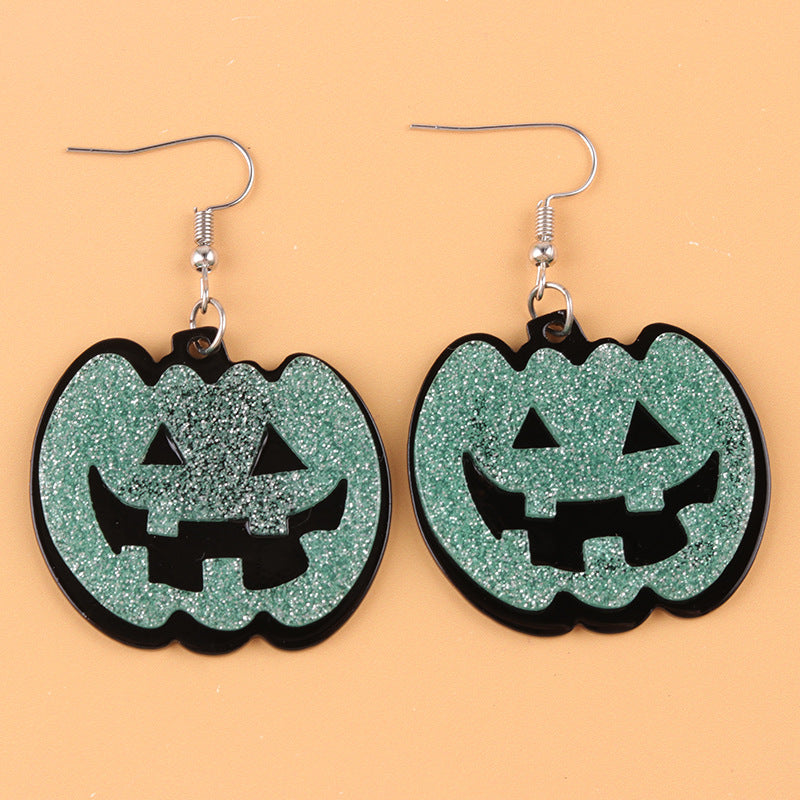 Wholesale Halloween  earrings grimace pumpkin acrylic earrings