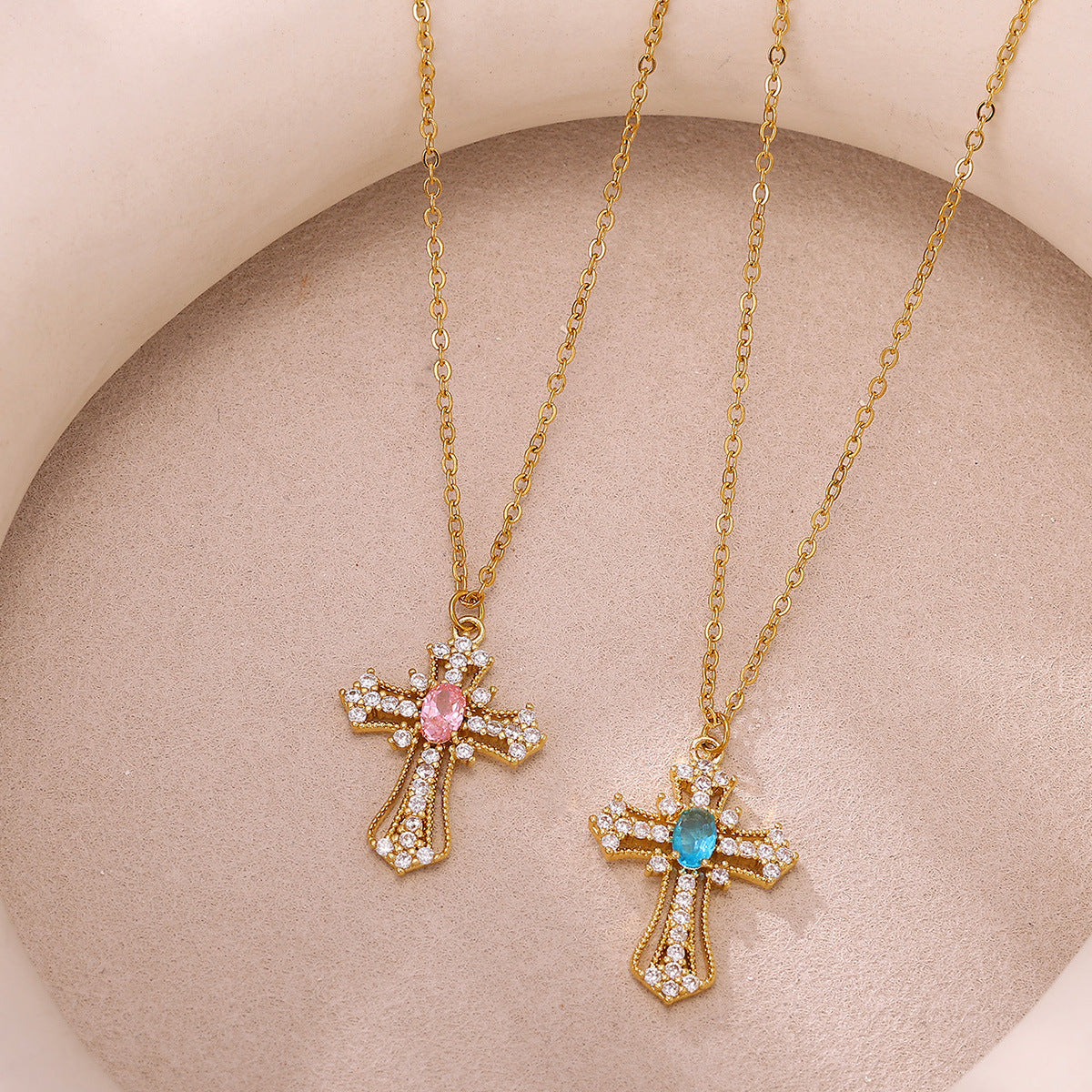 Wholesale Stainless steel zircon necklace