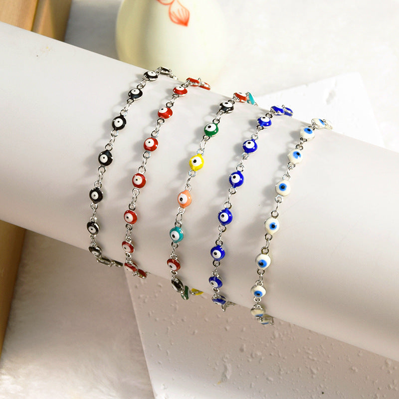 Wholesale  Stainless Steel Jewelry Retro Devil's Eye Geometric Bracelet