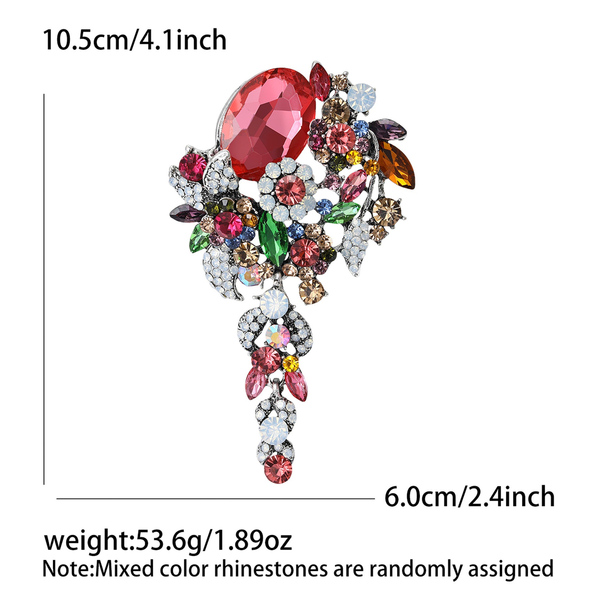Wholesale Alloy Vintage Crystal Flower Brooch Antique Bronze Purple Women S Fashion Pin