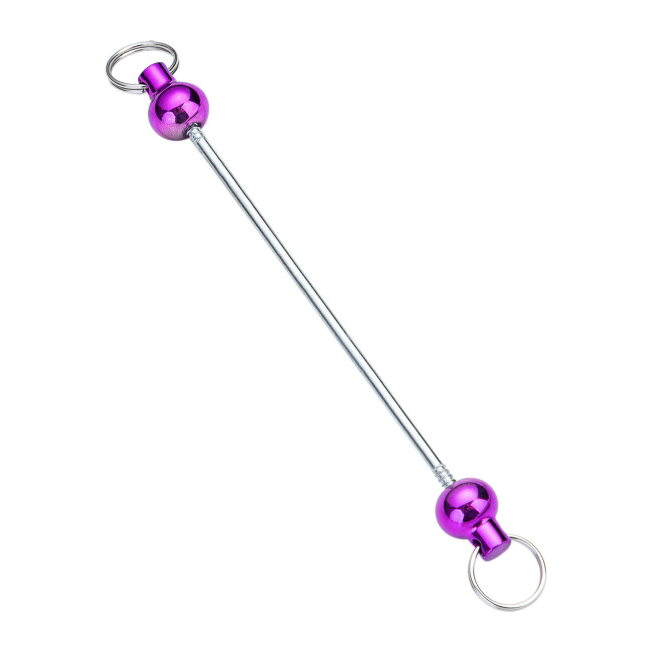 Wholesale  DIY beadable  gradient color handmade beaded keychain