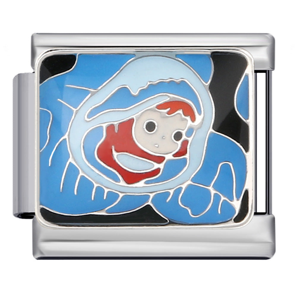 Wholesale 5pcs Italian Charm Bracelet 9mm DIY Splicing Cute Creative Stainless Steel Composable Bracelet