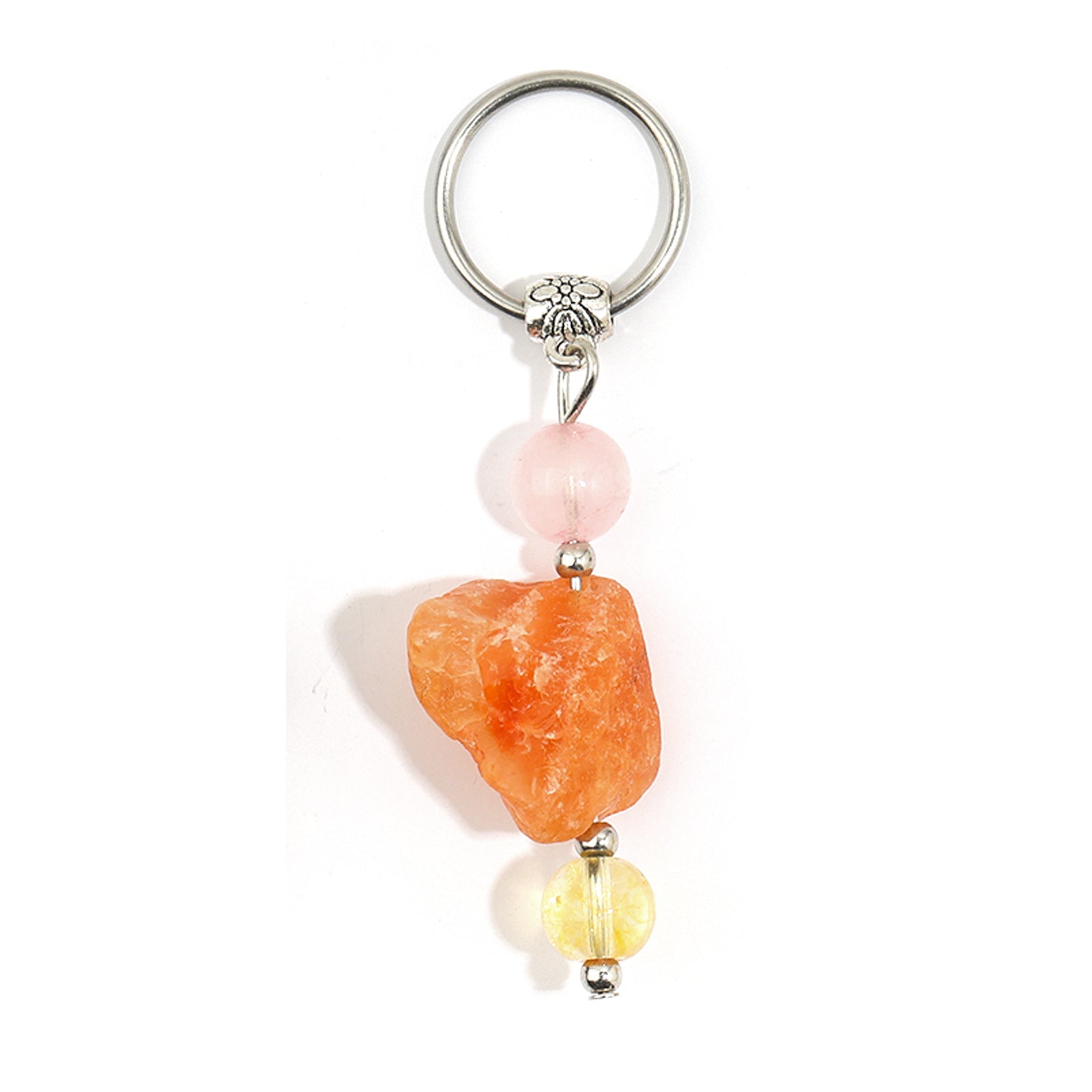 Wholesale Irregular Crystal Alloy Pendant  Hollow Heart Keychain