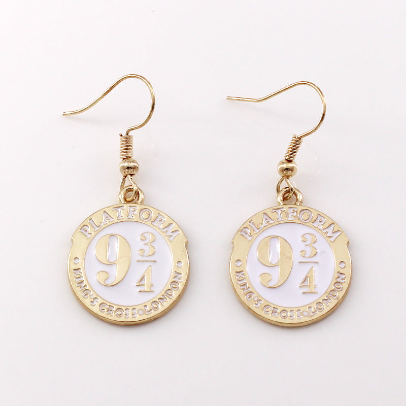 Wholesale Halloween Horror Funny Black Cat Alloy Oil Drop Earrings ACC-ES-liyao008