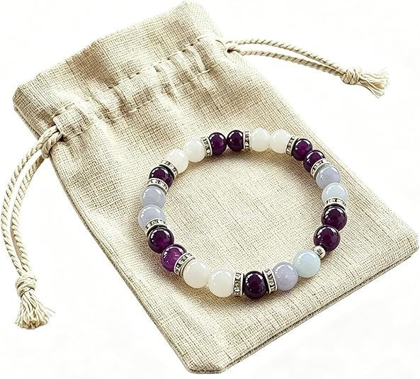 Wholesale Stylish Moon Phase Natural Crystal Bracelet Handmade Adjustable Unisex Jewelry Gift For Everyday Wear Casual Fashion Accessory