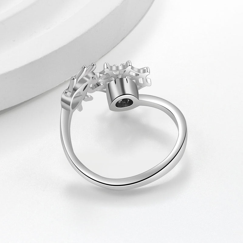Wholesale  Web Rotating Zircon Ring for Women - Adjustable Open Ring,  Copper Electroplated,  Fashion Jewelry Accessory