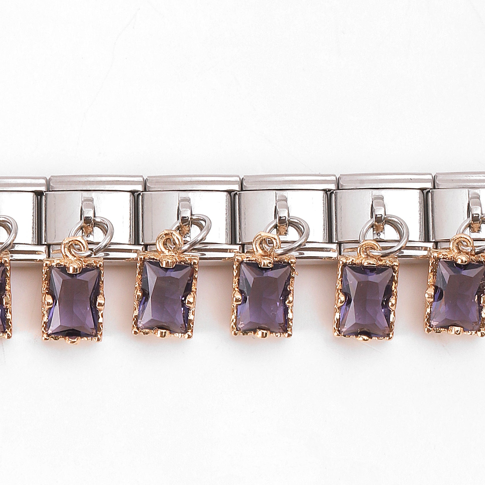 Wholesale Italian Charm Bracelet 9mm DIY Splicing Removable Stainless Steel Color Square Series Composable Bracelet ACC-BT-XY046