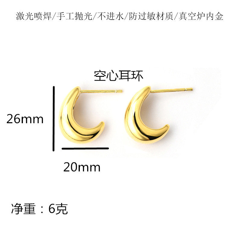 Wholesale Geometric Vintage Earrings Water Drop Hollow Stainless Steel Earrings ACC-ES-Chunp001