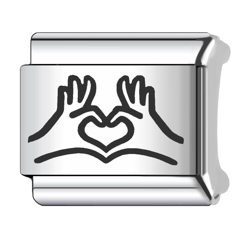 Wholesale Italian Charm Bracelet 9mm DIY Splicing Couple Love Stainless Steel Composable Bracelet