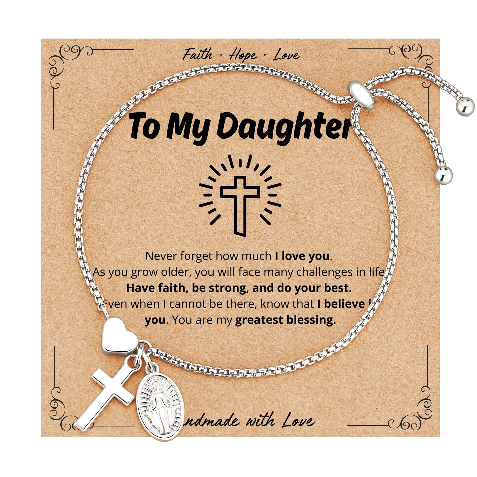 Wholesale Heart and Cross Faith Bracelet