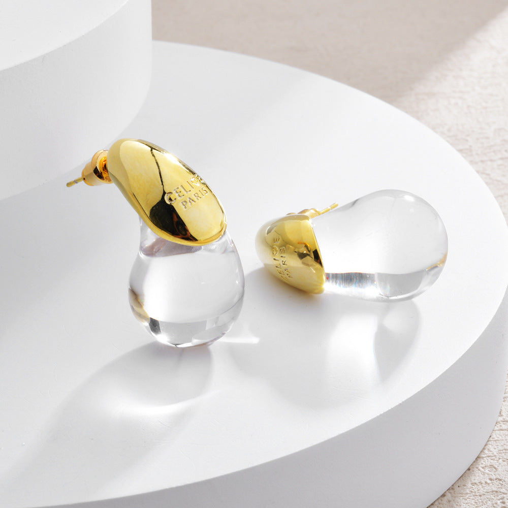 Wholesale Transparent Resin Drop Earrings