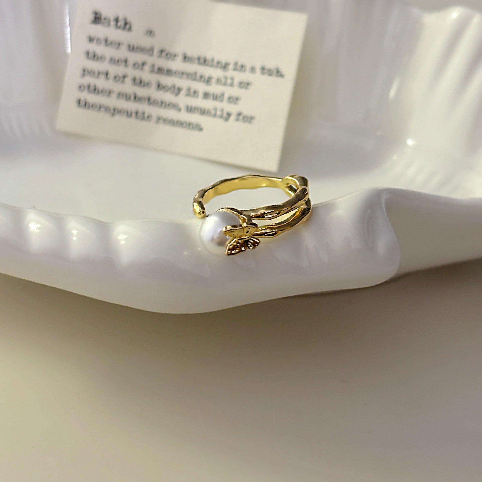 Wholesale  Iris Butterfly Flower Luxury Open Ring