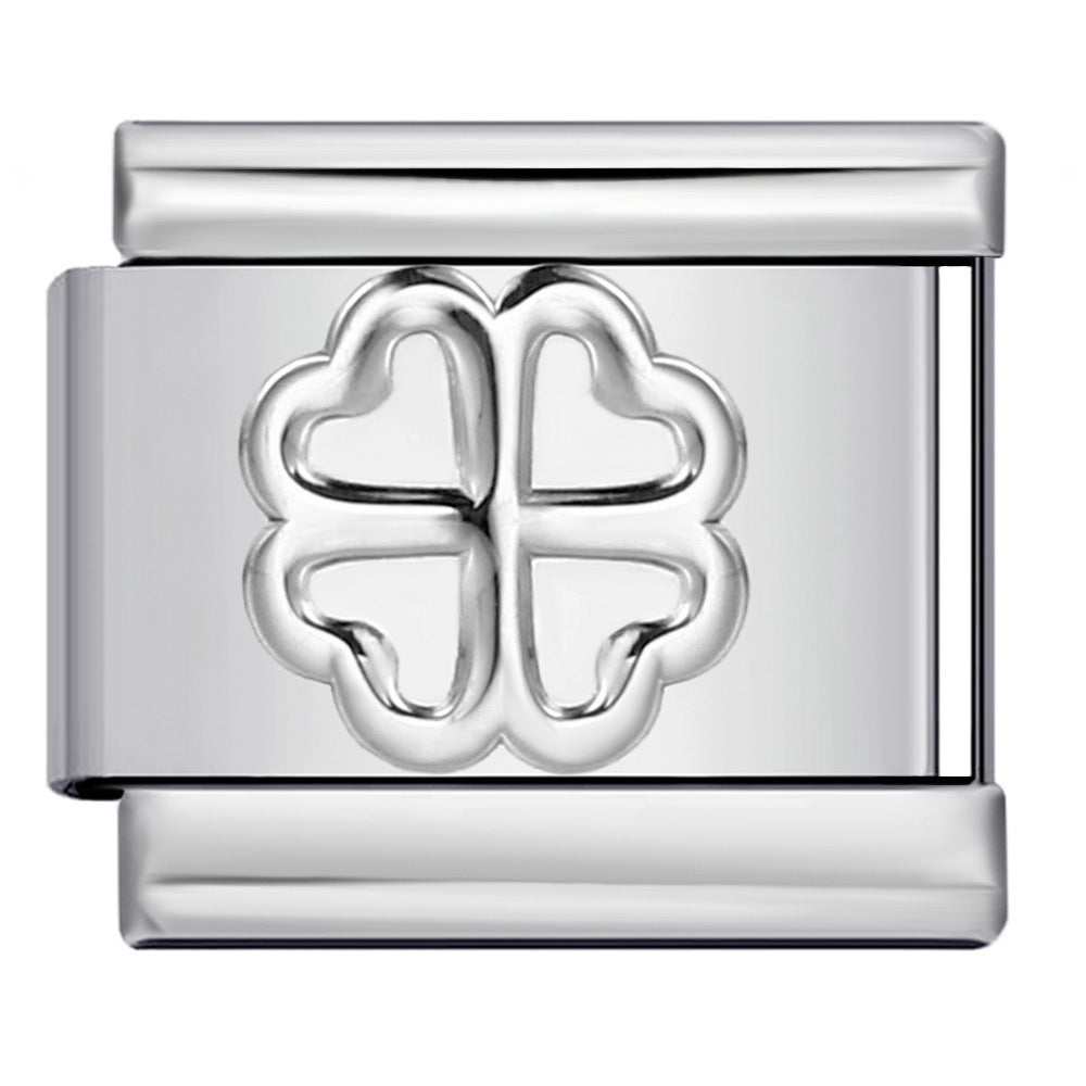 Wholesale Italian Charm Bracelet 9mm DIY Splicing Removable Gold and Silver Stainless Steel Composable Bracelet