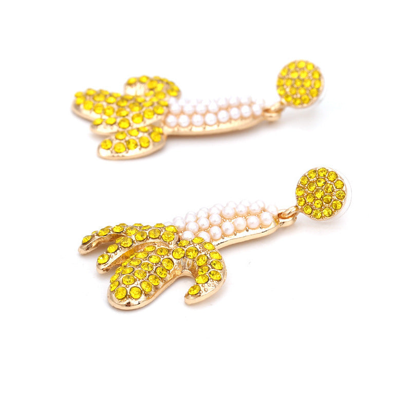 Wholesale Fruit Earrings Design Alloy Electroplating Party Wear Fashion Accessory